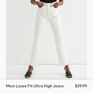 White straight jeans from H&M